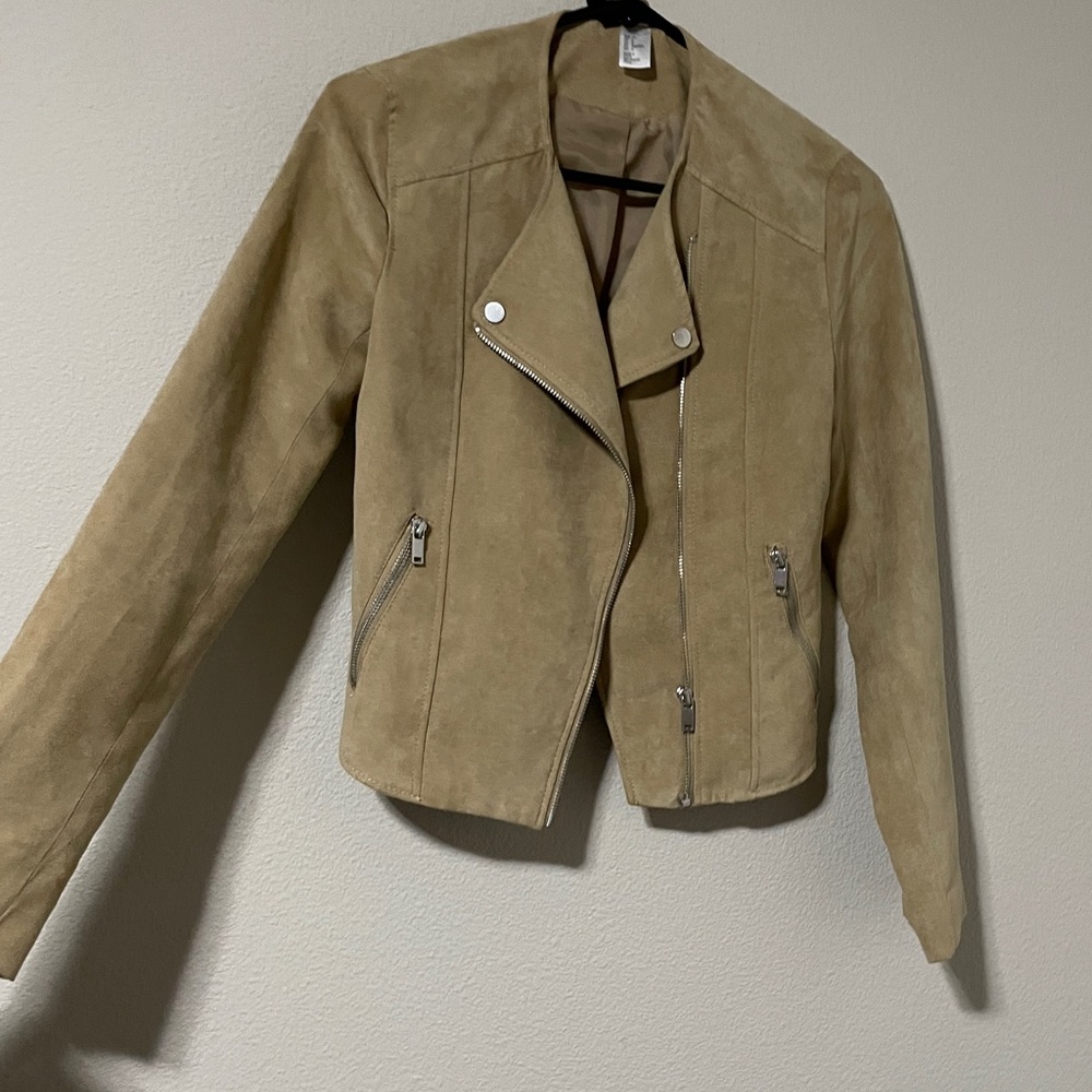 H&M Suede Moto Jacket Size 4 - Picture 5 of 9